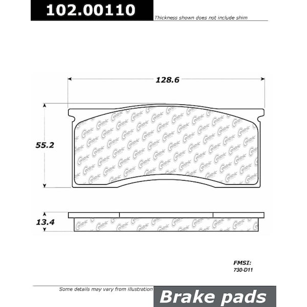 Centric Parts CTEK Metallic Pad, 102.00110 102.00110 - main